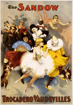 The Sandow Trocadero Vaudevilles Theater Ad Poster 1894